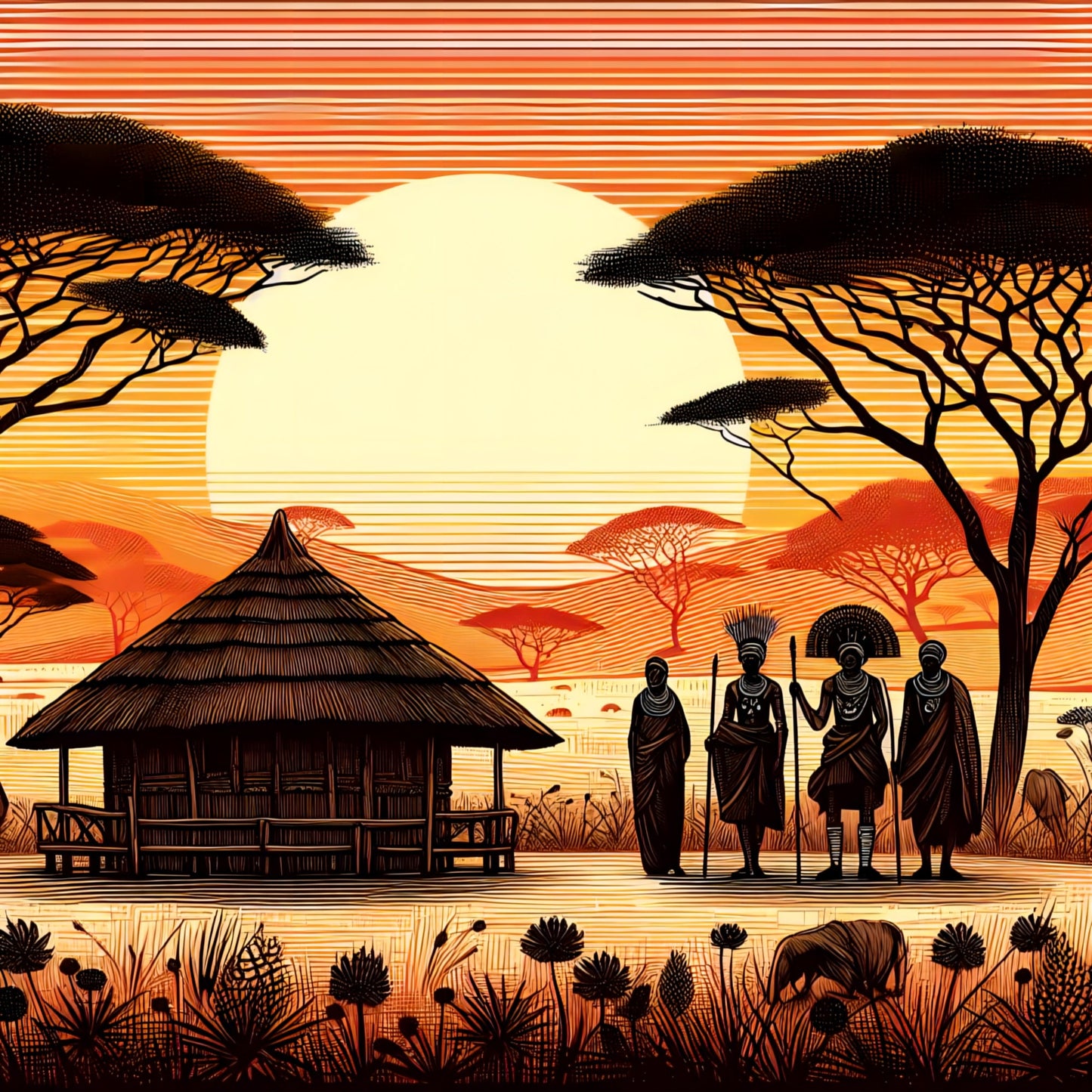 African Tribe - Decoupage Paper for Furniture - Rice Paper Decoupage - Large Decoupage Paper