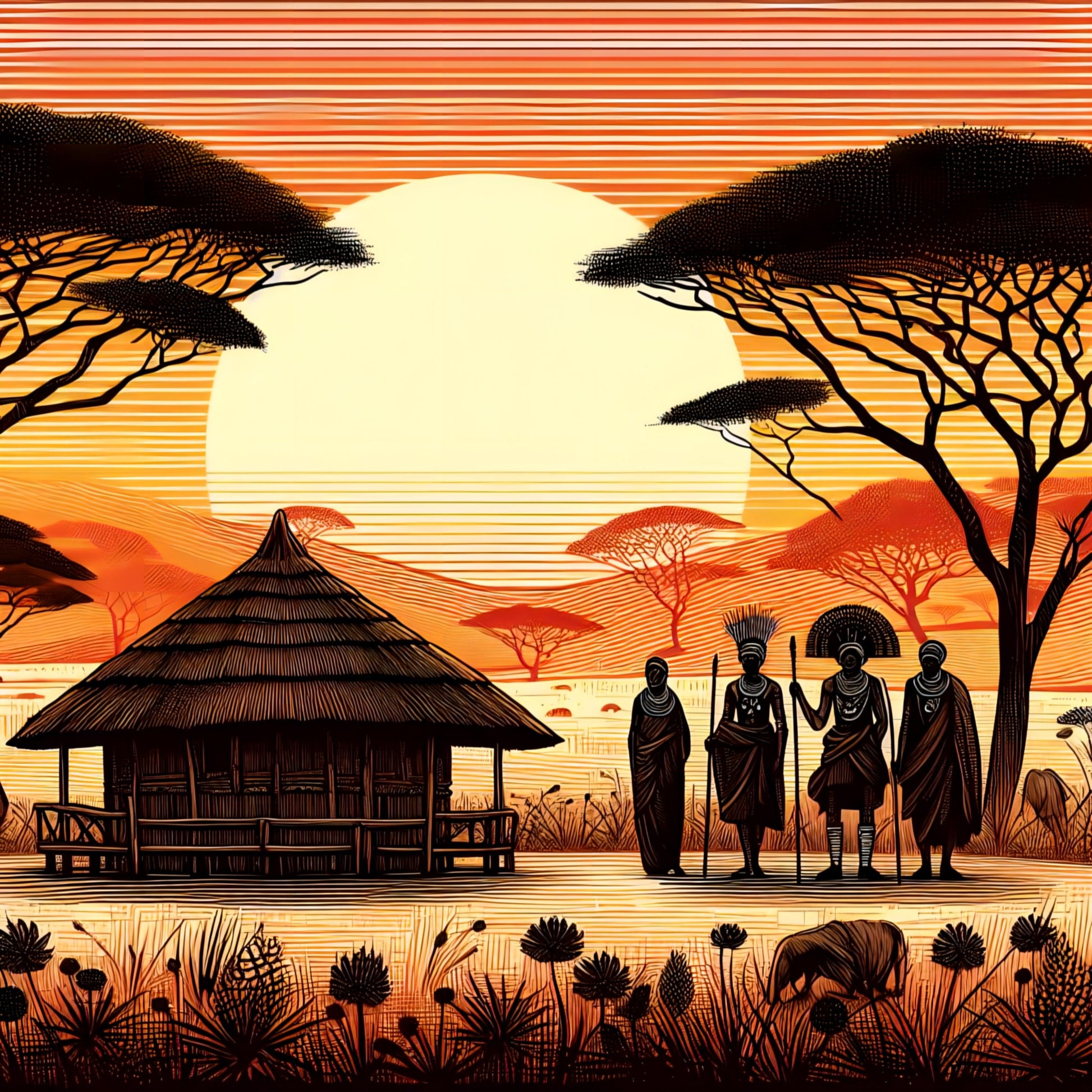African Tribe - Decoupage Paper for Furniture - Rice Paper Decoupage - Large Decoupage Paper