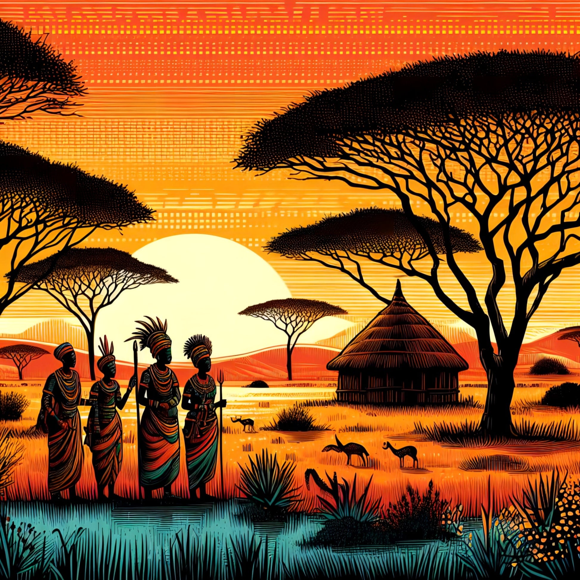 African Tribe - Decoupage Paper for Furniture - Rice Paper Decoupage - Large Decoupage Paper