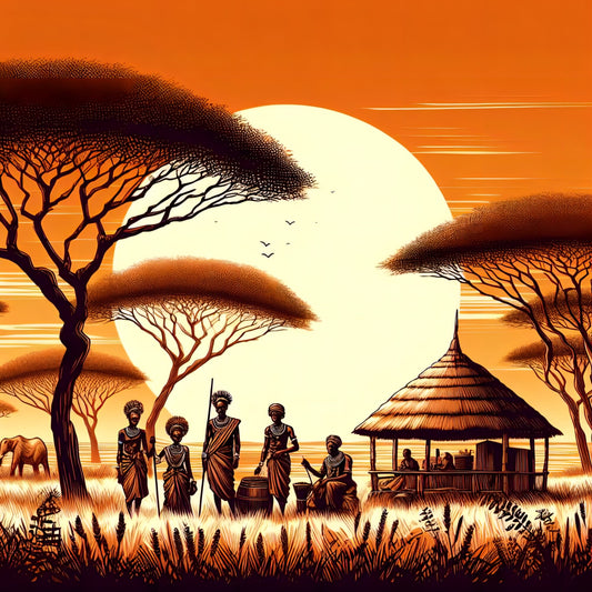african tribe rice paper
