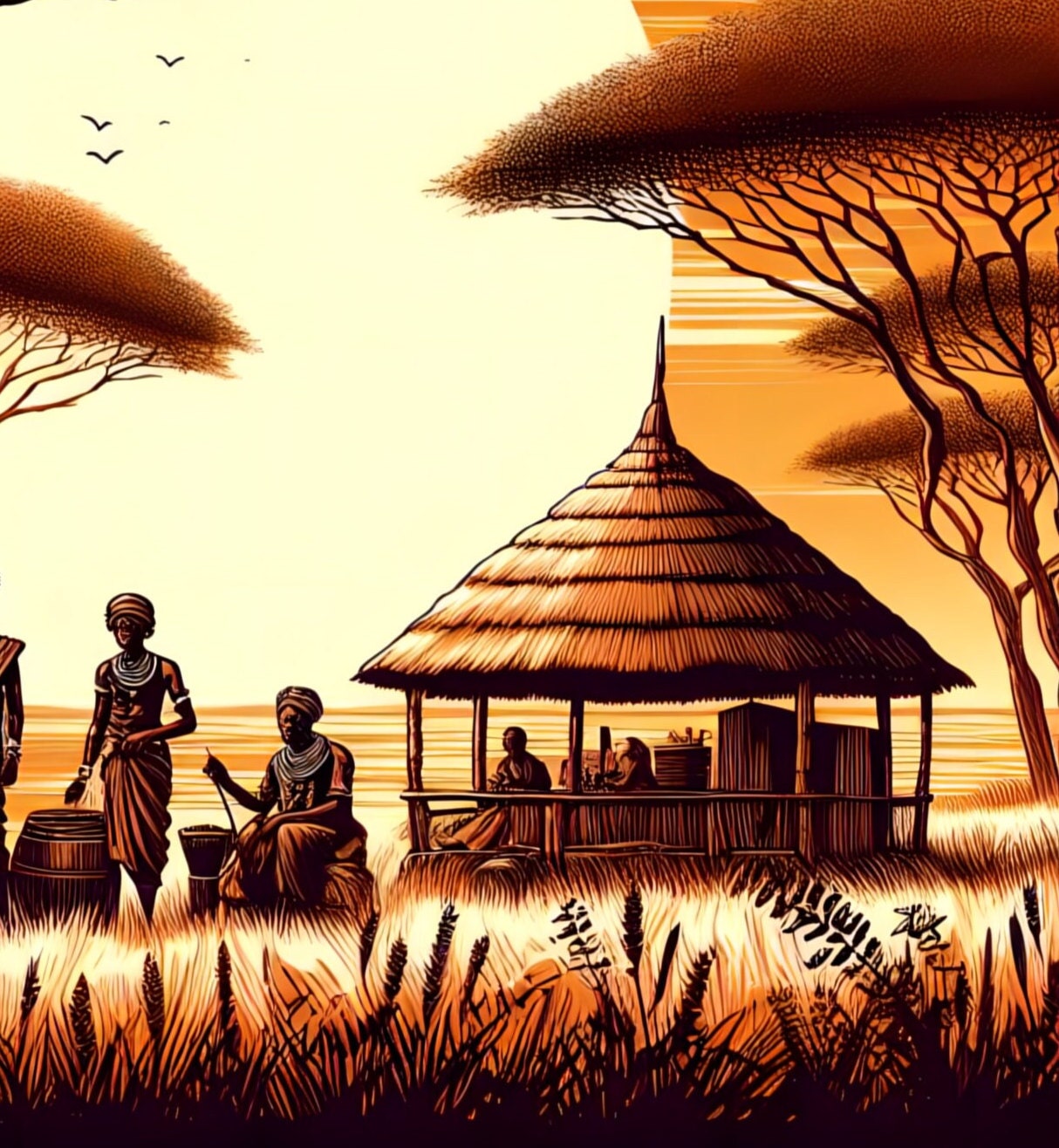 African Tribe - Decoupage Paper for Furniture - Rice Paper Decoupage - Large Decoupage Paper