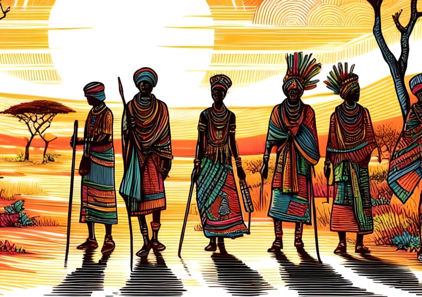 African Tribe - Decoupage Paper for Furniture - Rice Paper Decoupage - Large Decoupage Paper