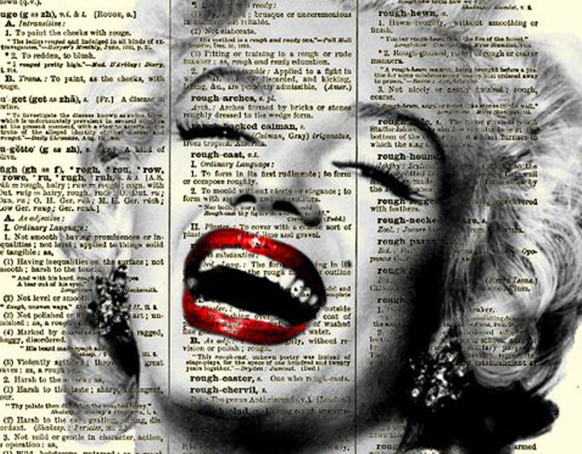 Marilyn - Decorative Decoupage Paper - Decoupage for Furniture - Large Size Rice Paper