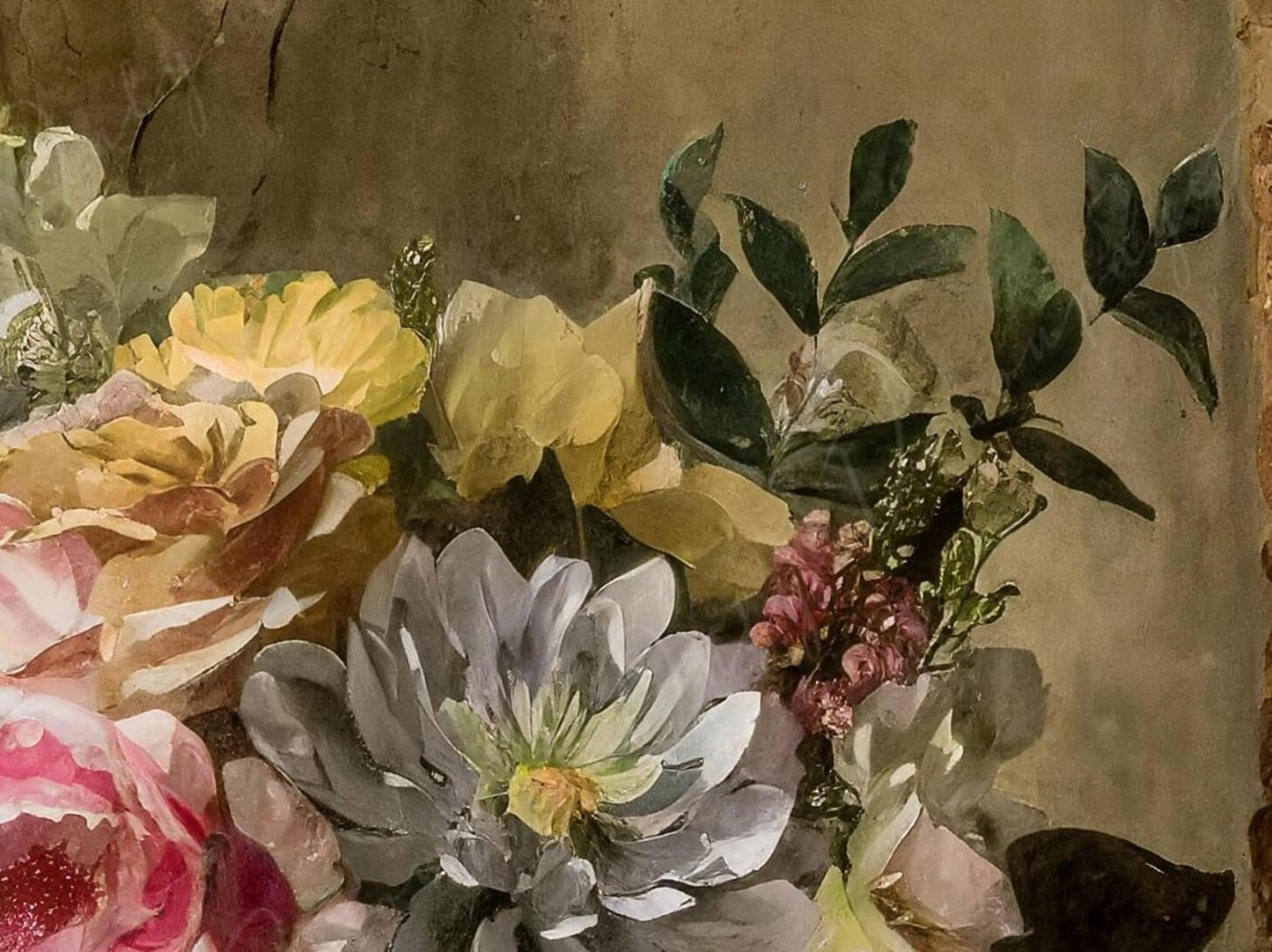 Decoupage Paper Floral - Rice Paper for Furniture - Dark Background - Spring Flowers