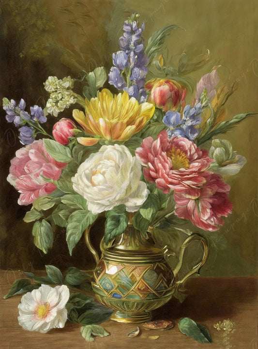 spring flowers decoupage paper