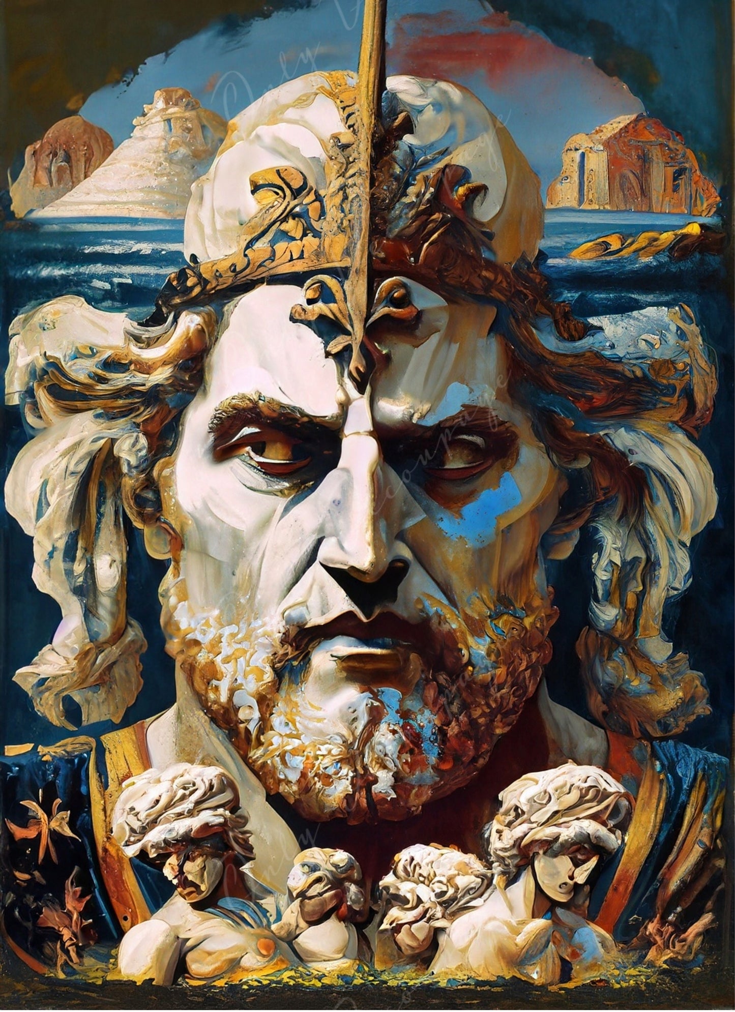 Decoupage Paper - Mythology - Rice Paper Decoupage - Greek Gods - Decoupage Paper for Furniture - Zeus