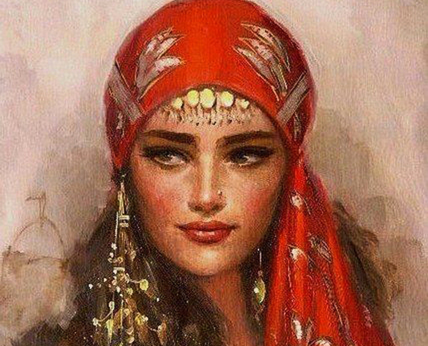 Decoupage Paper - Decoupage for Furniture - Large Size Rice Paper - Gypsy Girl