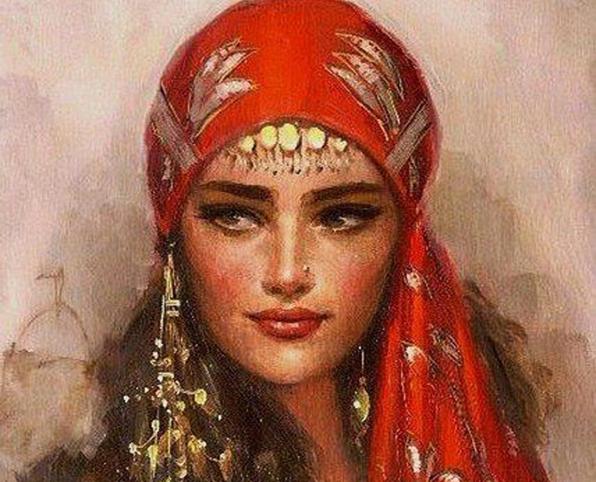 Decoupage Paper - Decoupage for Furniture - Large Size Rice Paper - Gypsy Girl