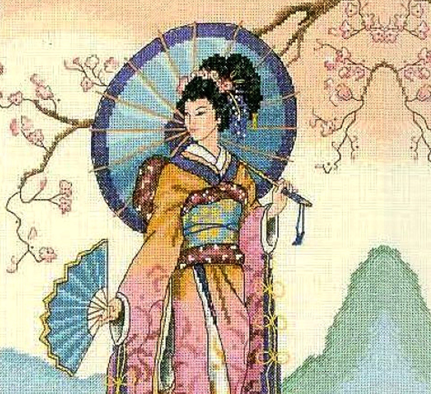 Decoupage Paper - Decoupage for Furniture - Large Size Rice Paper - Pink Dress Geisha