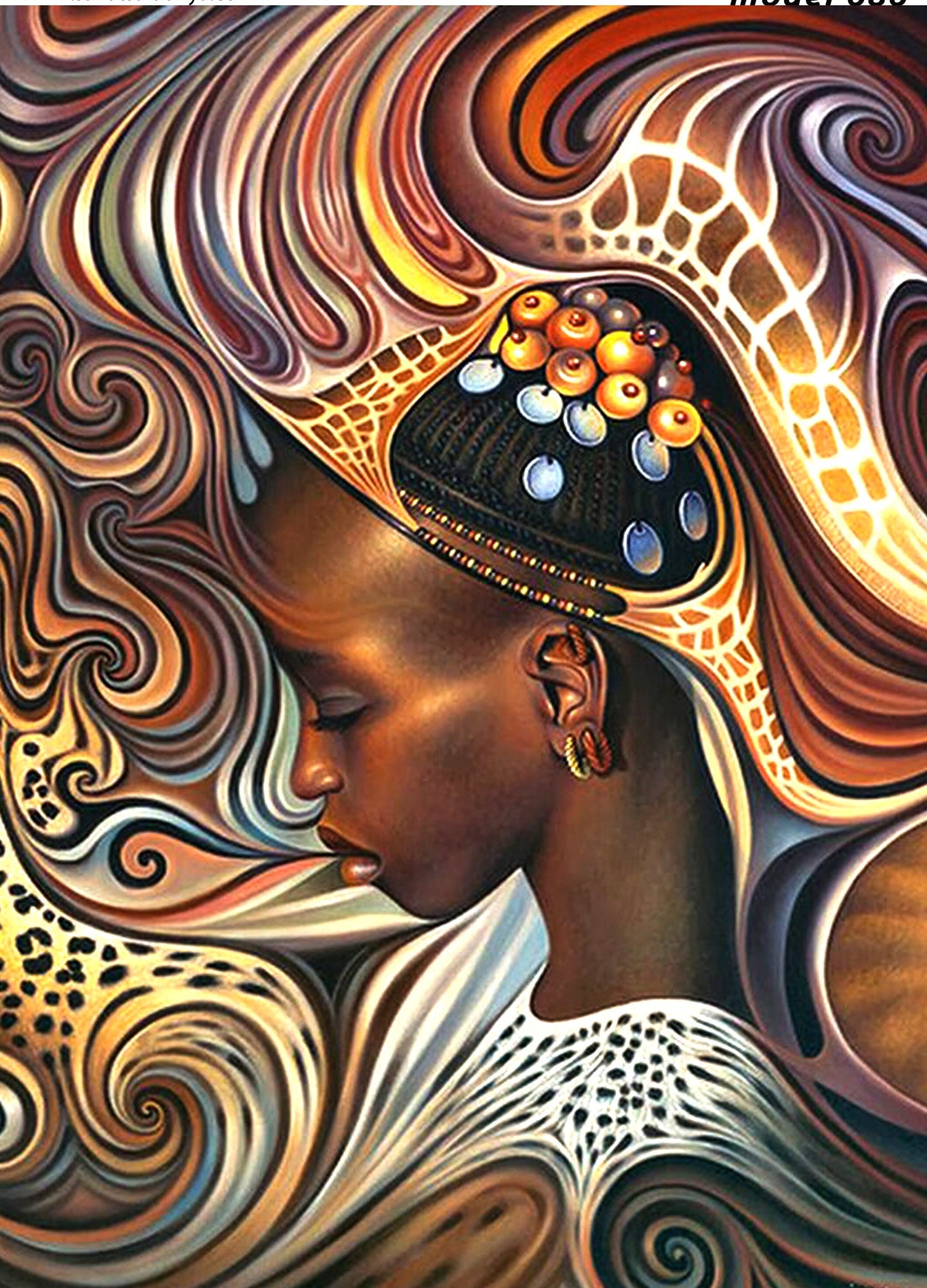 Decoupage Paper - Decoupage for Furniture - Large Size Rice Paper - Beautiful Afro Woman