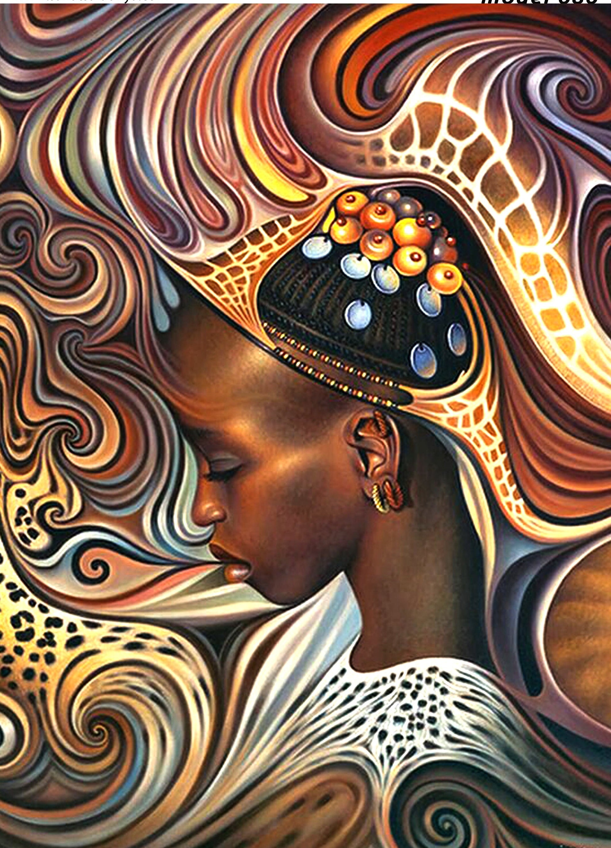 Decoupage Paper - Decoupage for Furniture - Large Size Rice Paper - Beautiful Afro Woman