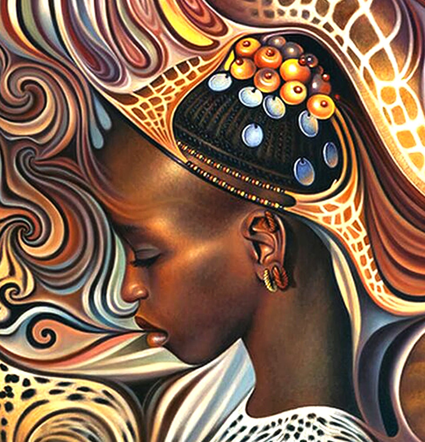 Decoupage Paper - Decoupage for Furniture - Large Size Rice Paper - Beautiful Afro Woman