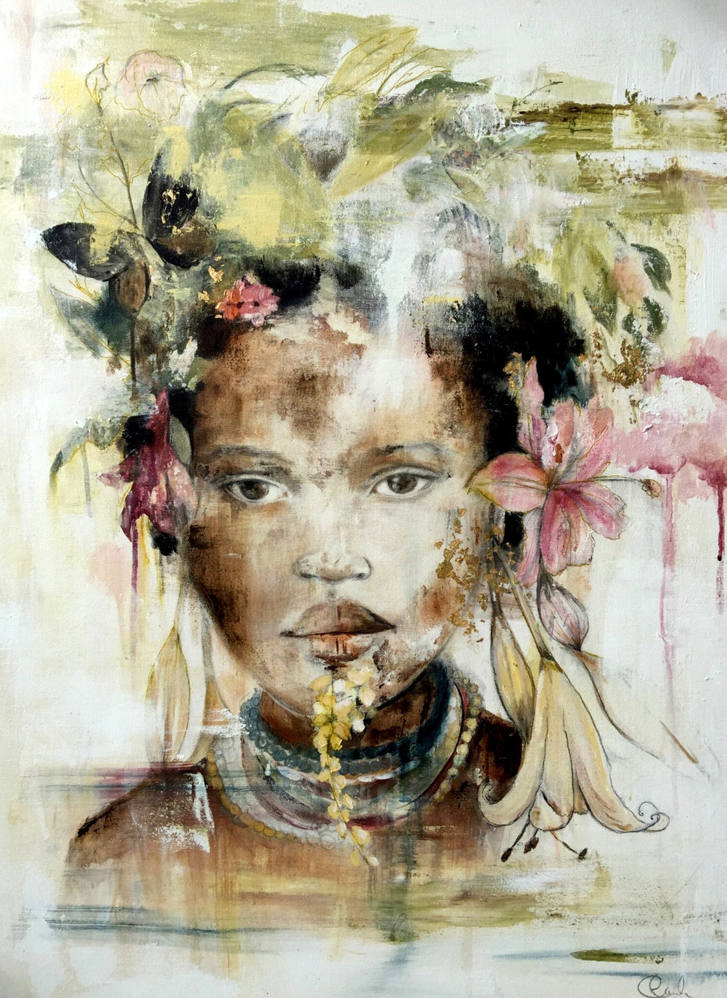 Decoupage Paper - Decoupage for Furniture - Large Size Rice Paper - Beautiful Woman Floral