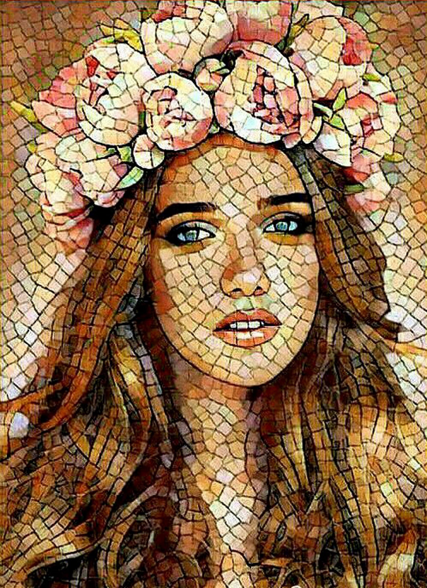 Decoupage Paper - Decoupage for Furniture - Large Size Rice Paper - Beautiful Woman Floral Hair