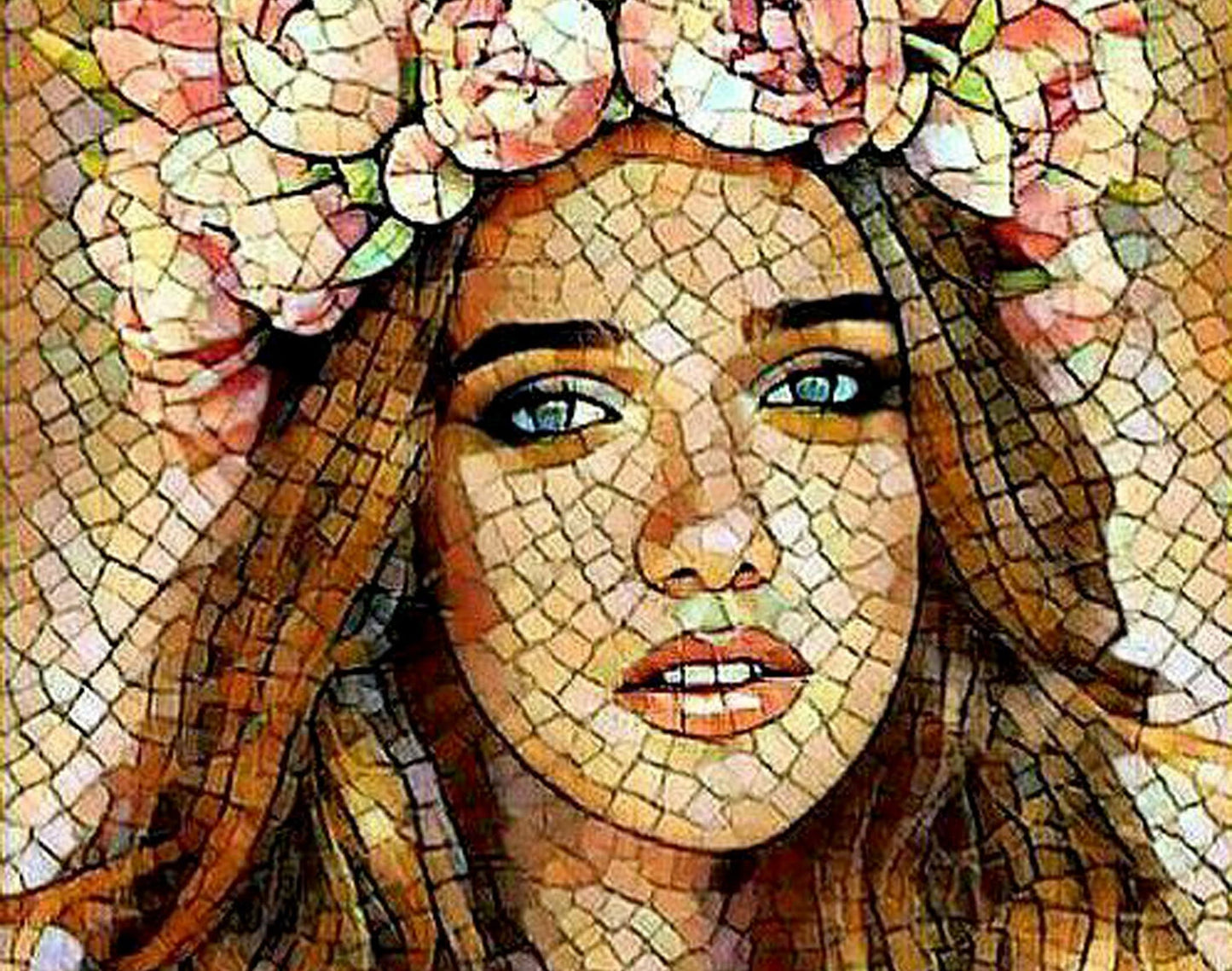 Decoupage Paper - Decoupage for Furniture - Large Size Rice Paper - Beautiful Woman Floral Hair