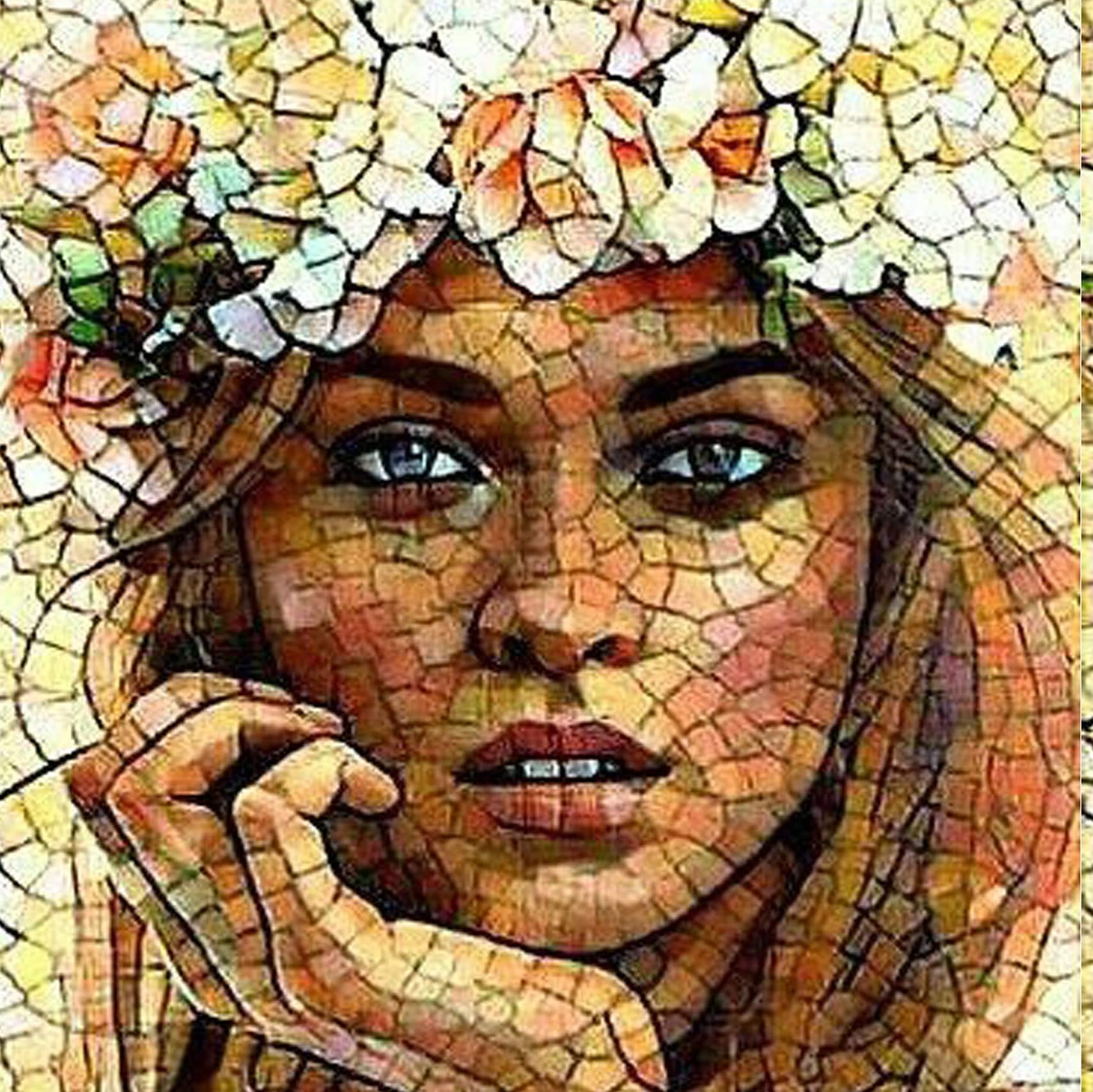 Decoupage Paper - Decoupage for Furniture - Large Size Rice Paper - Beautiful Woman Floral Hair Daisy