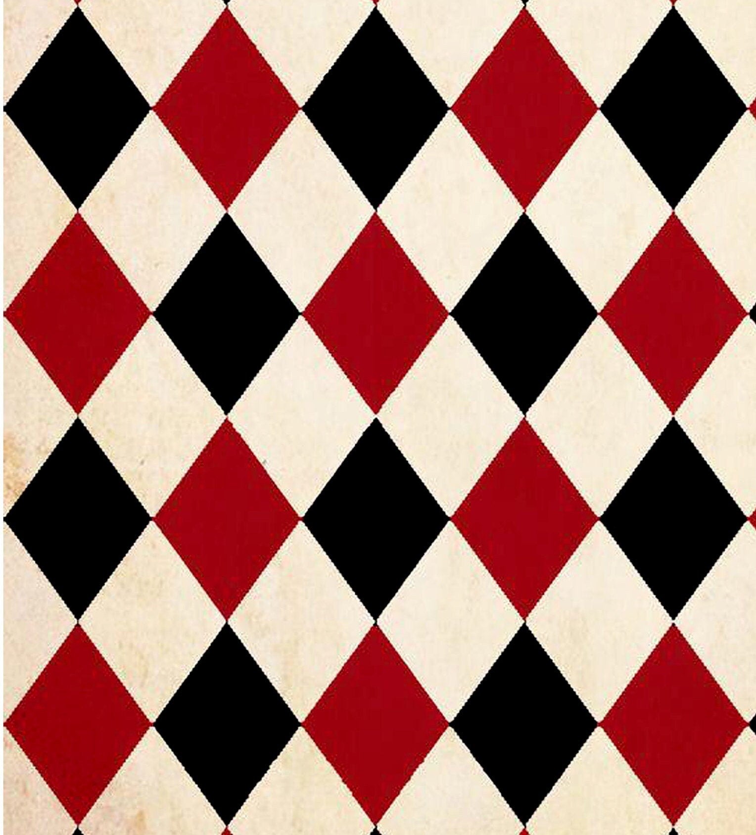 Decoupage Paper - Decoupage for Furniture - Large Size Rice Paper - Diamond Pattern Red Black