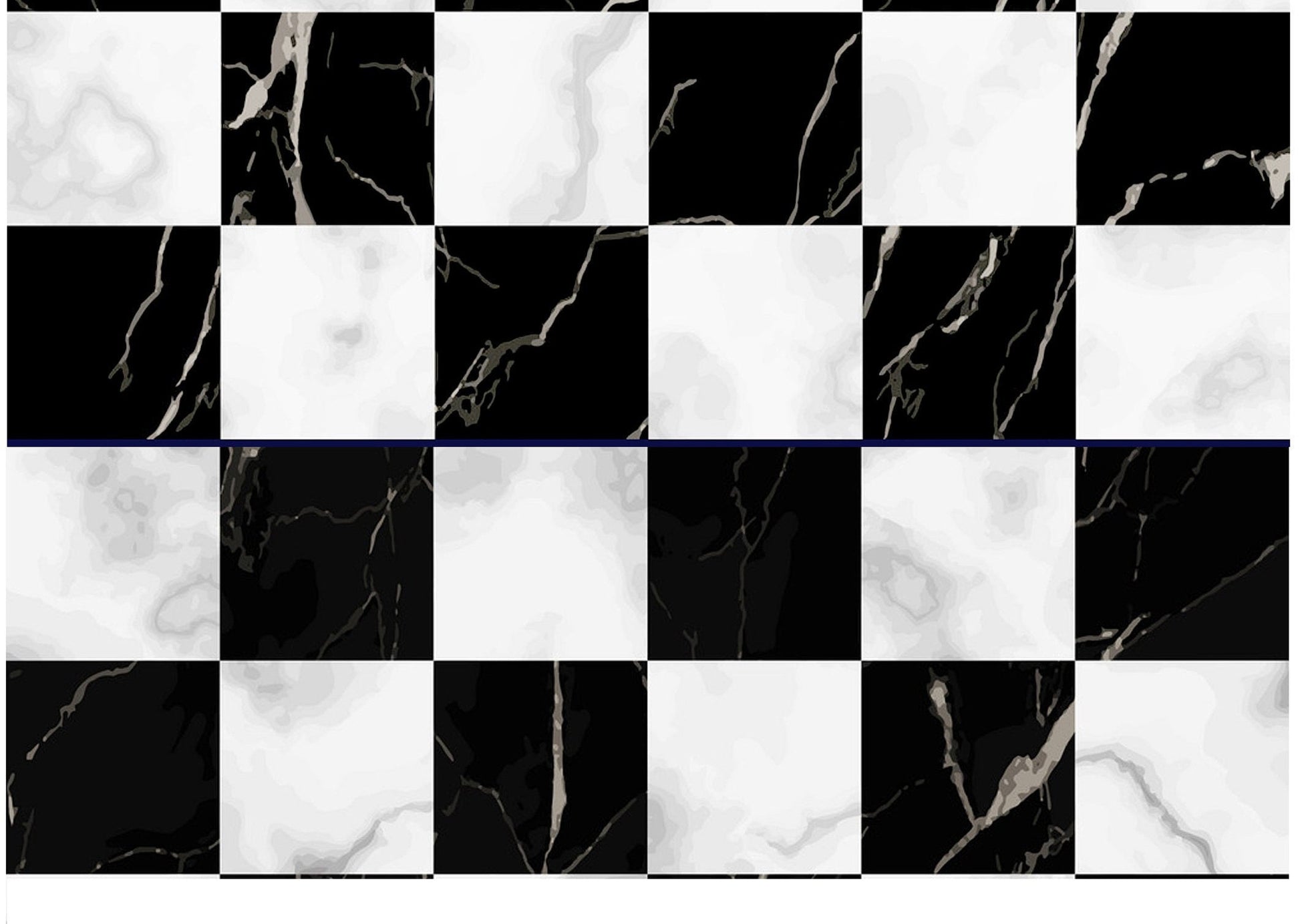 Decoupage Paper - Decoupage for Furniture - Large Size Rice Paper - CheckerboardPattern Black