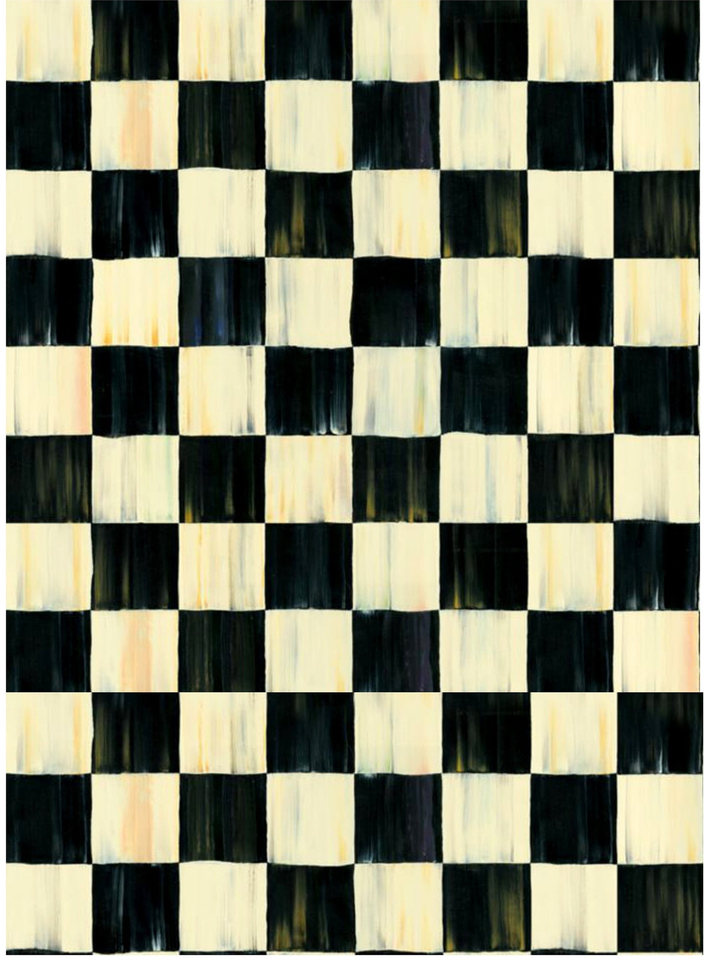 Decoupage Paper - Decoupage for Furniture - Large Size Rice Paper - Checkerboard Pattern Black