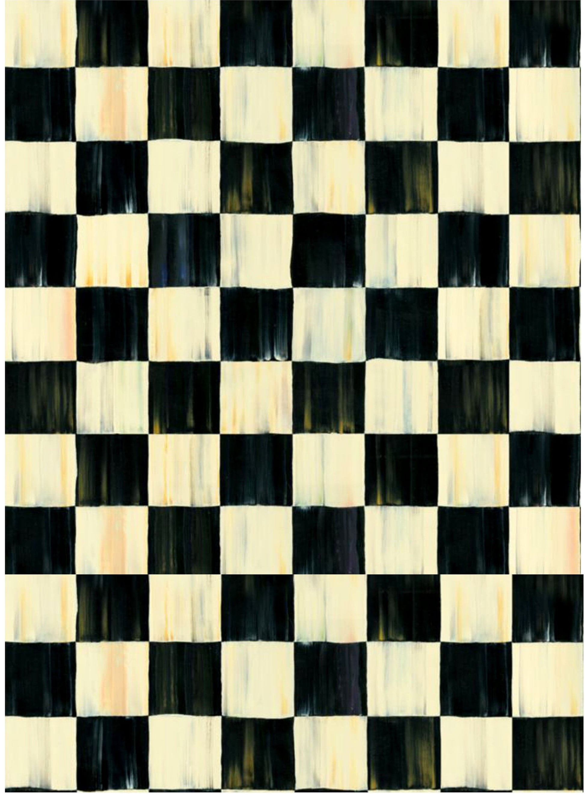 Decoupage Paper - Decoupage for Furniture - Large Size Rice Paper - Checkerboard Pattern Black