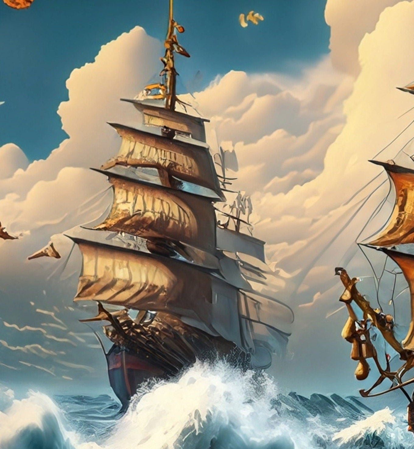 Sailing Ships - Large Decoupage Paper - Decoupage Art - Rice Paper for Decoupage - Decoupage for Furniture - Sea