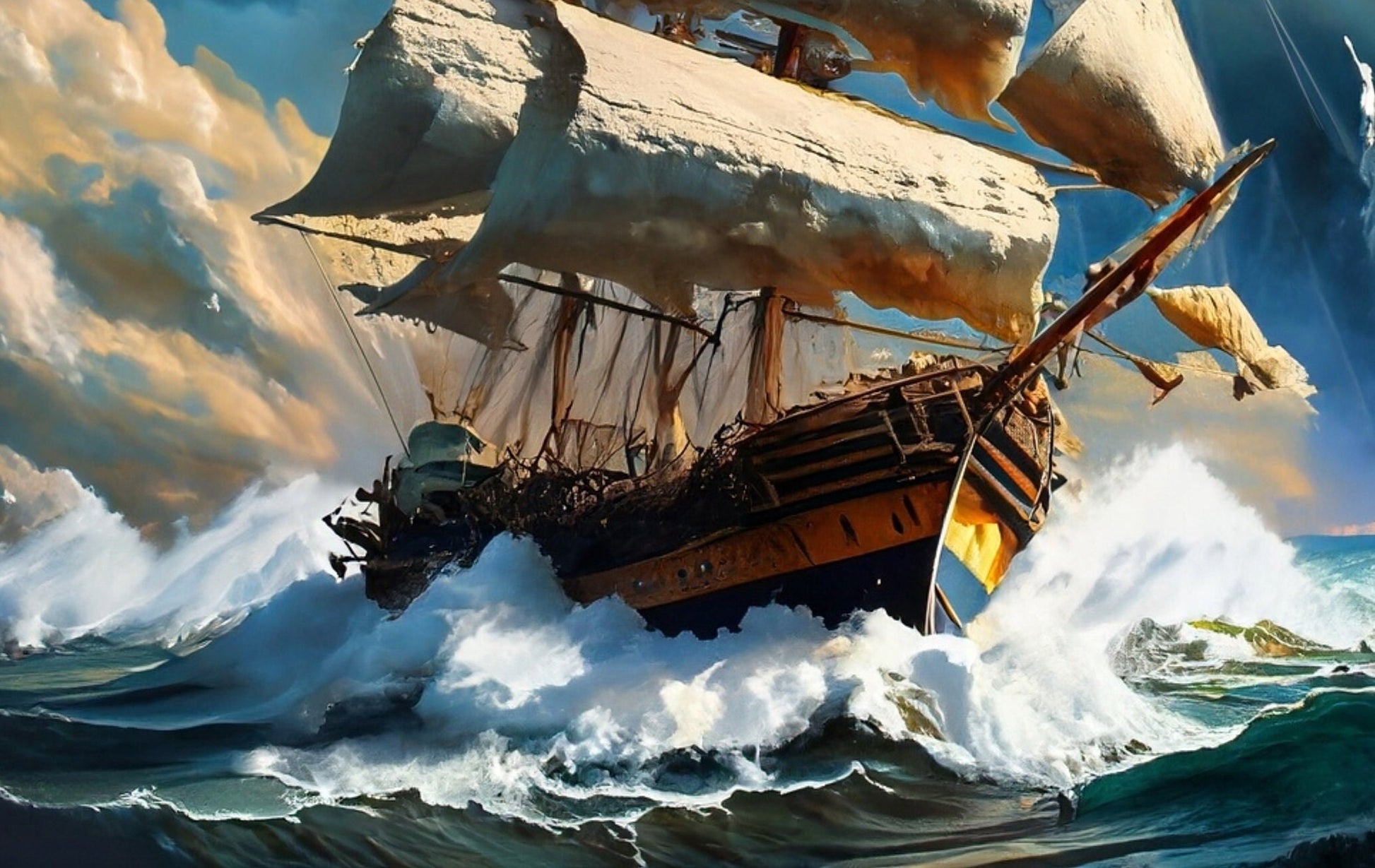 Sailing Ships - Large Decoupage Paper - Decoupage Art - Rice Paper for Decoupage - Decoupage for Furniture - Sea