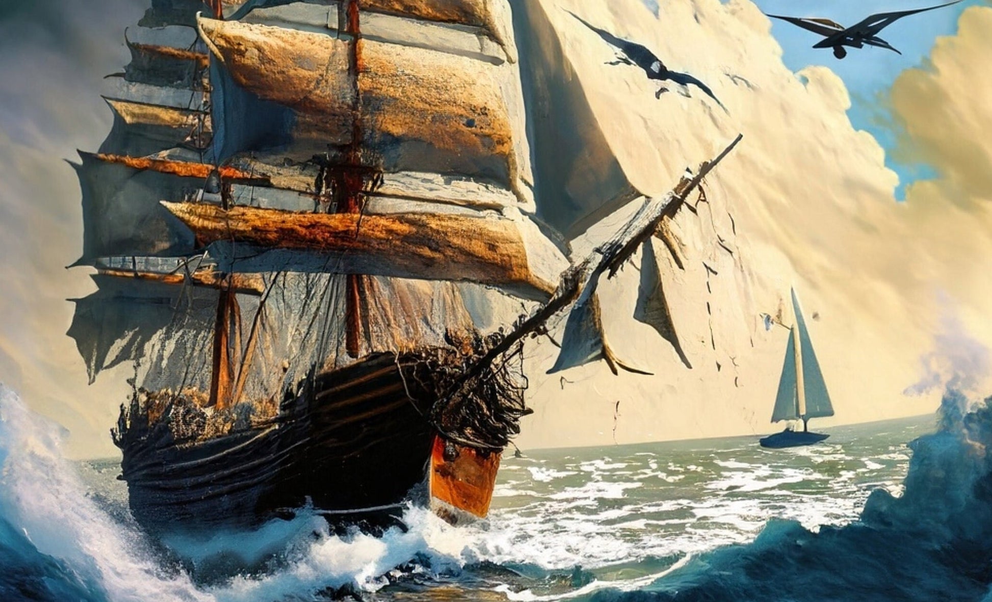 Sailing Ships - Large Decoupage Paper - Decoupage Art - Rice Paper for Decoupage - Decoupage for Furniture - Sea