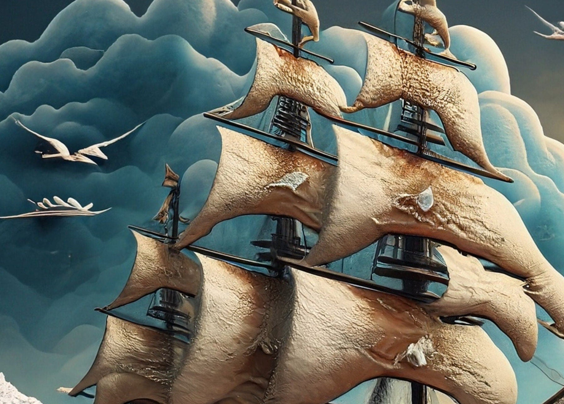Sailing Ships - Large Decoupage Paper - Decoupage Art - Rice Paper for Decoupage - Decoupage for Furniture - Sea
