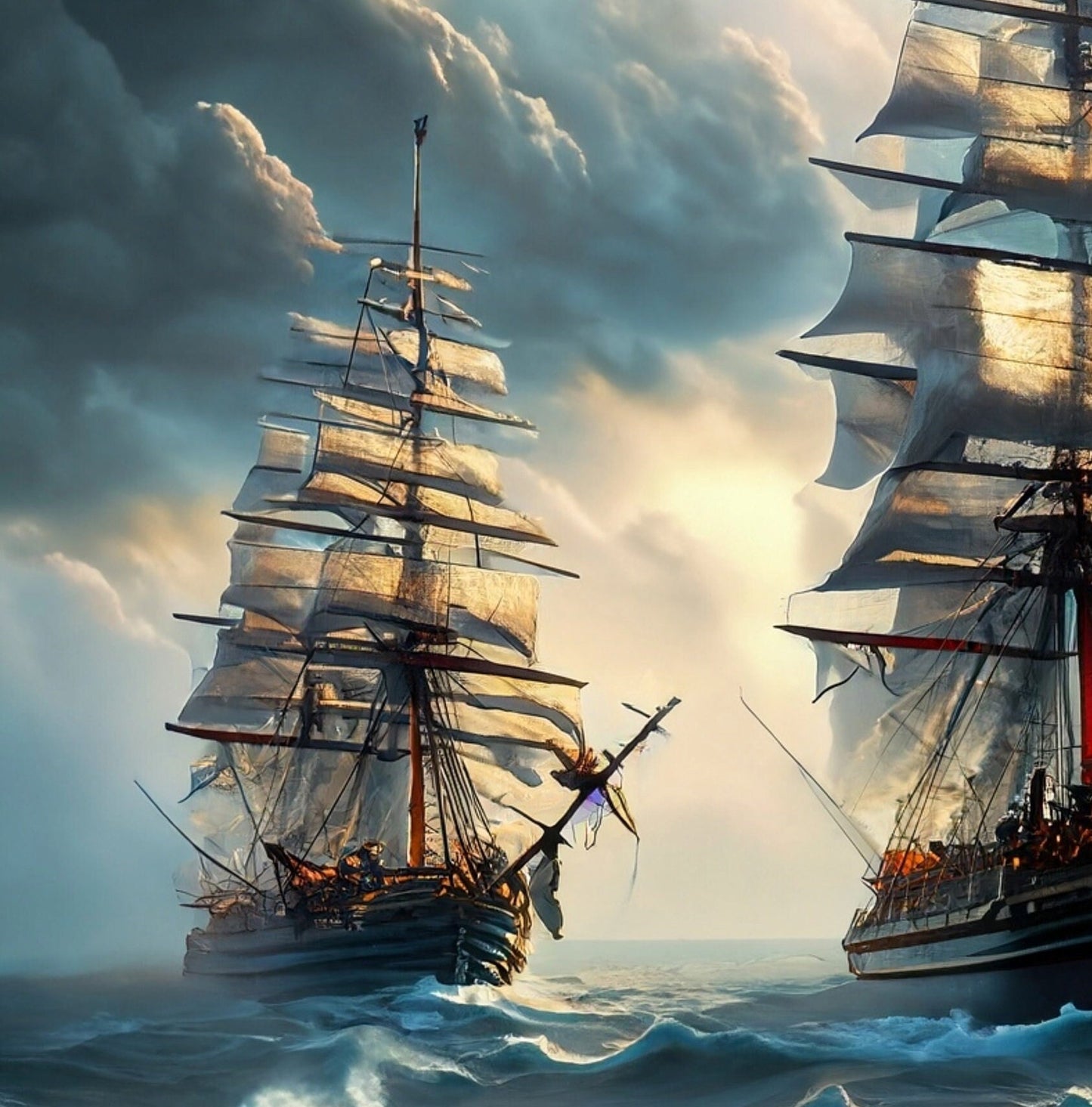 Sailing Ships - Furniture Decoupage Paper - Large Rice Paper - Decoupage Rice Paper - Ocean