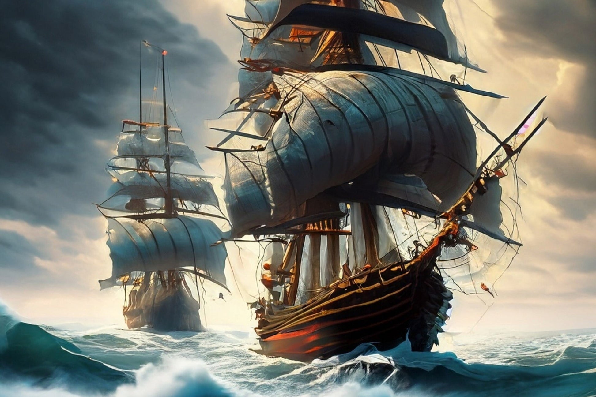Sailing Ships - Furniture Decoupage Paper - Large Rice Paper - Decoupage Rice Paper - Ocean