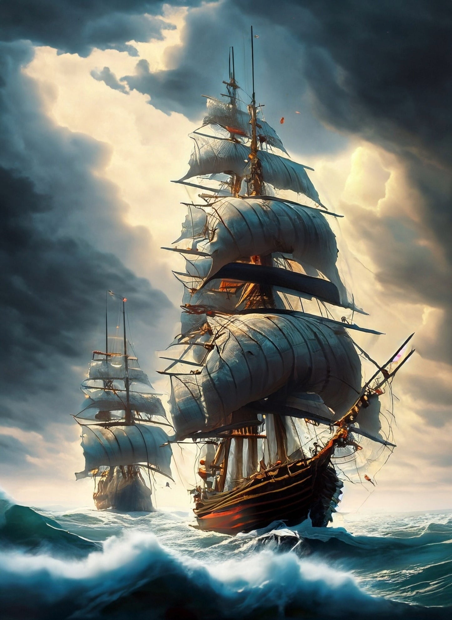 Sailing Ships - Furniture Decoupage Paper - Large Rice Paper - Decoupage Rice Paper - Ocean