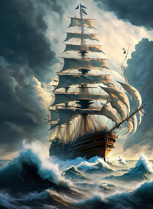 sailing ship decoupage paper