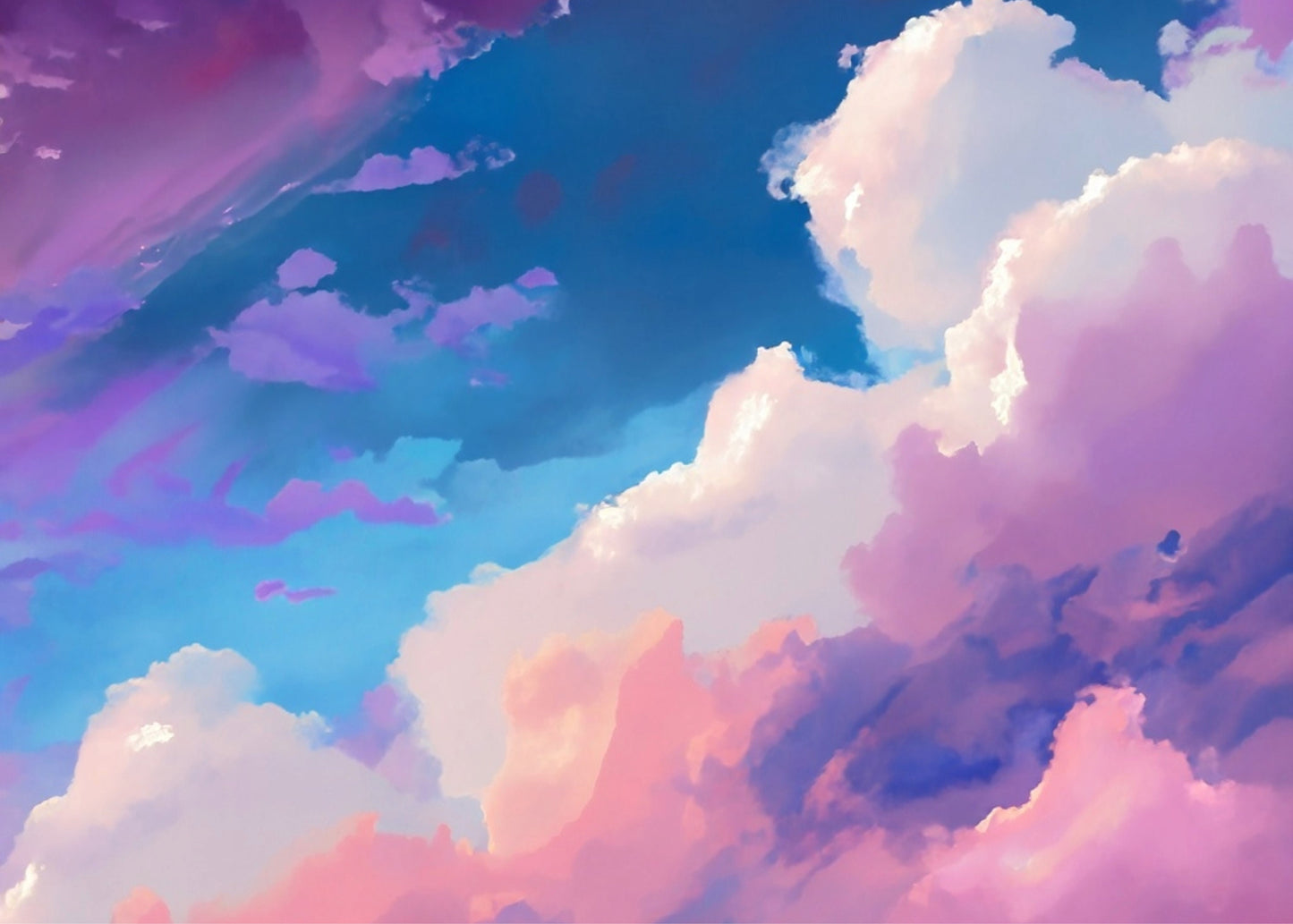 Decoupage Paper - Rice Paper for Decoupage - Pastel Color Clouds - Large Decoupage Paper for Furniture - Blue Sky