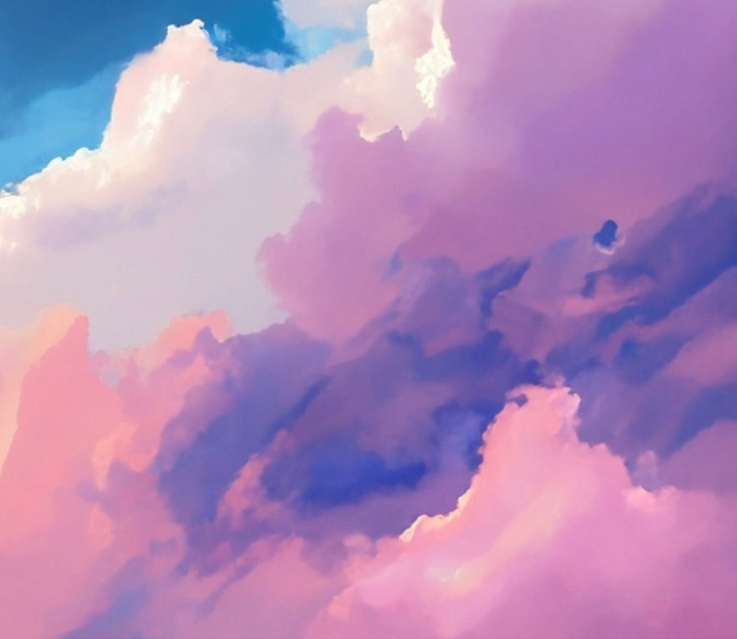 Decoupage Paper - Rice Paper for Decoupage - Pastel Color Clouds - Large Decoupage Paper for Furniture - Blue Sky