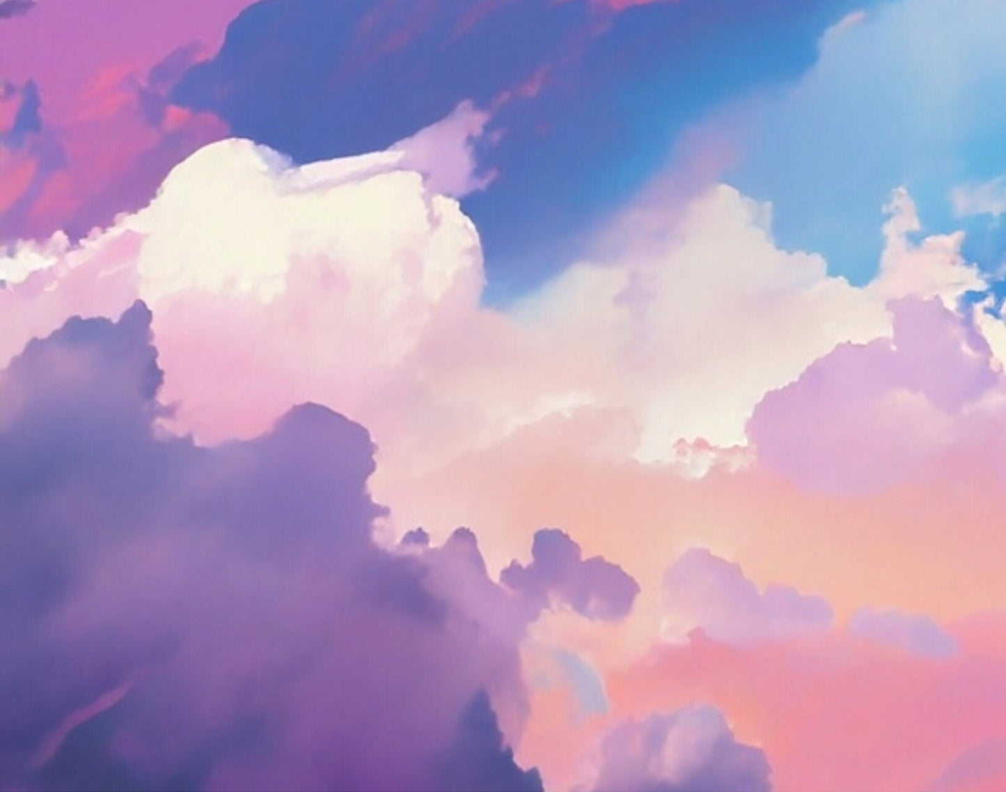Decoupage Paper - Rice Paper for Decoupage - Pastel Color Clouds - Large Decoupage Paper for Furniture - Blue Sky