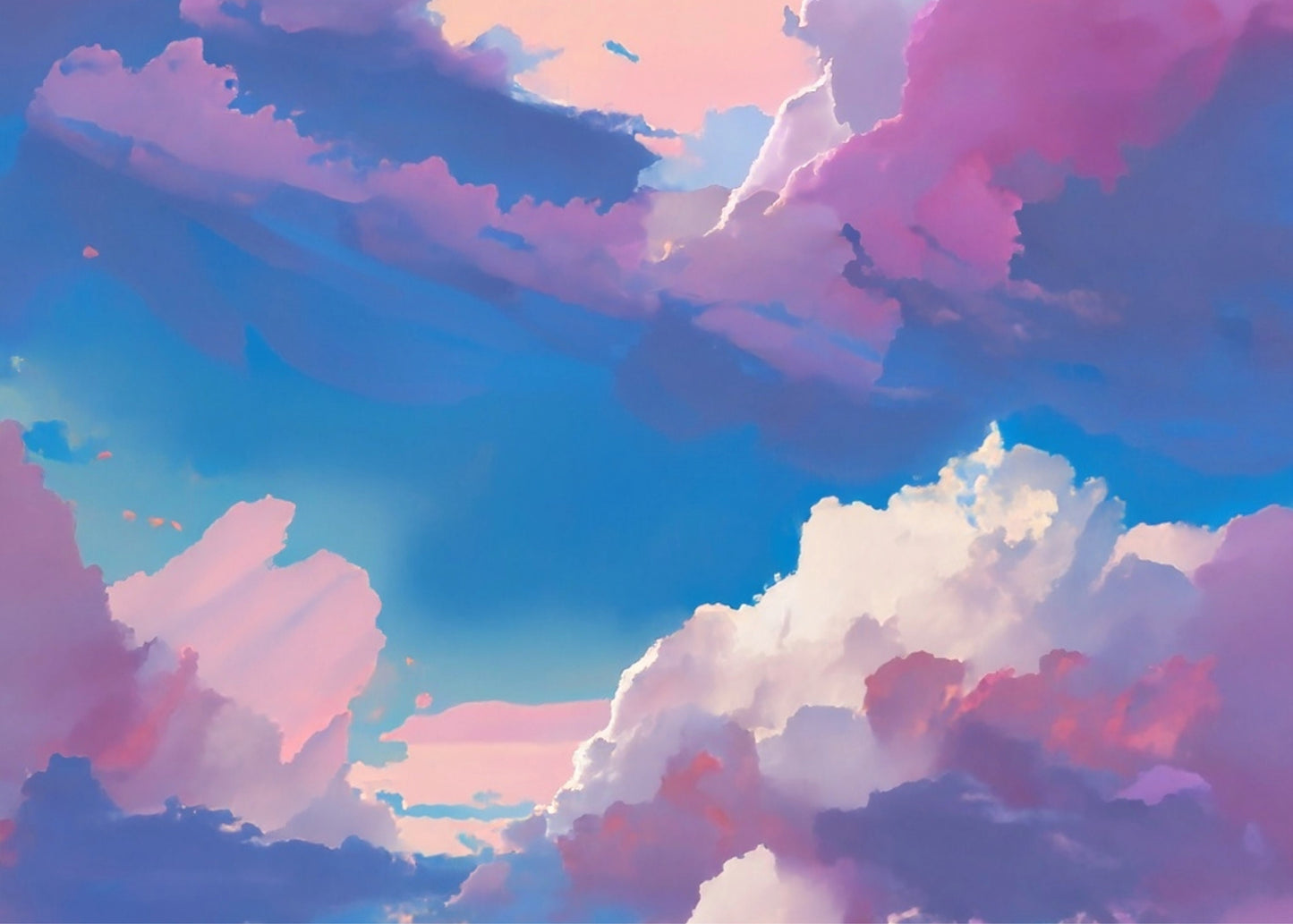 Large Decoupage Paper for Furniture - Rice Paper for Decoupage - Pastel Color Clouds - Decoupage Paper - Blue Sky