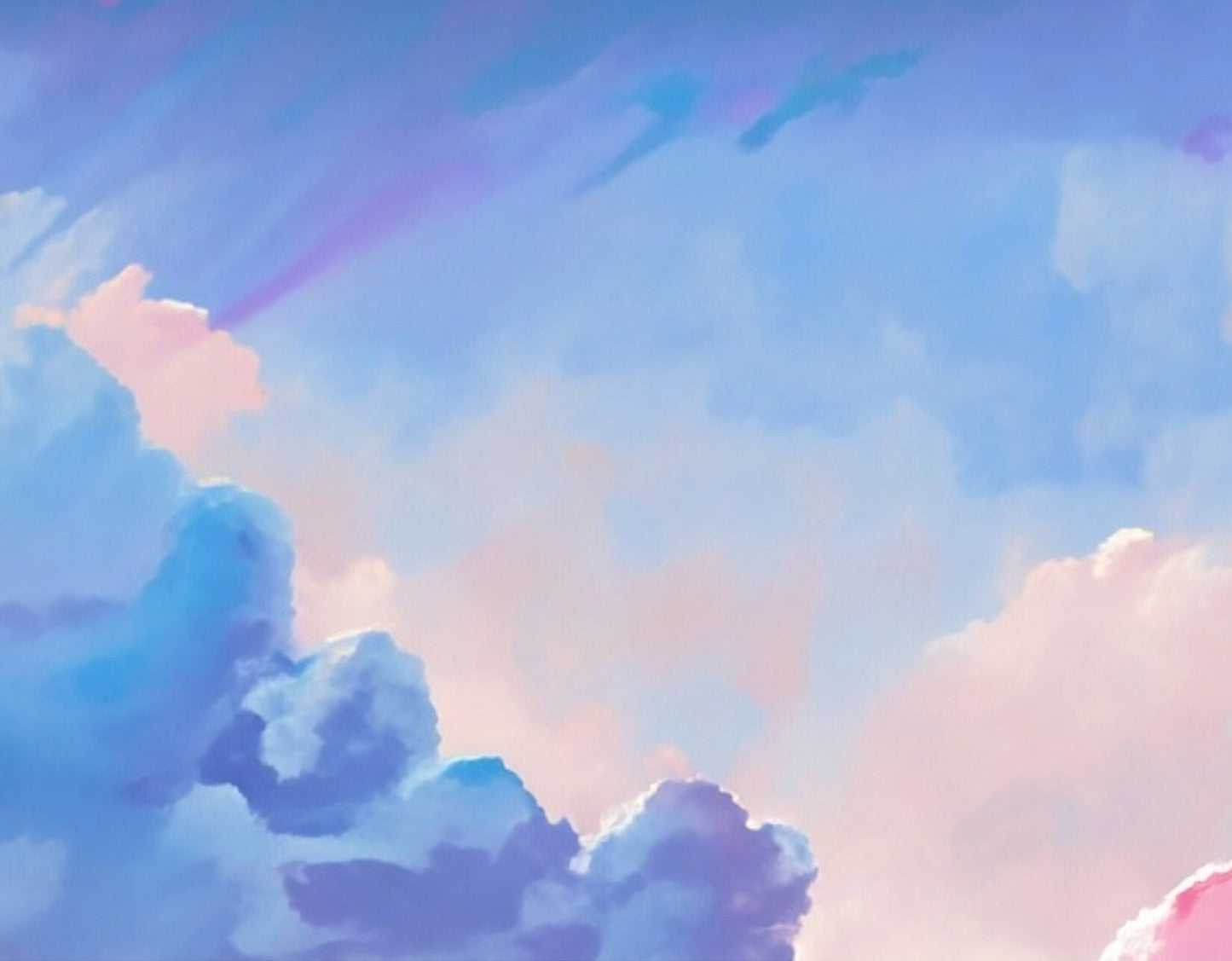 Large Decoupage Paper for Furniture - Rice Paper for Decoupage - Pastel Color Clouds - Decoupage Paper - Blue Sky