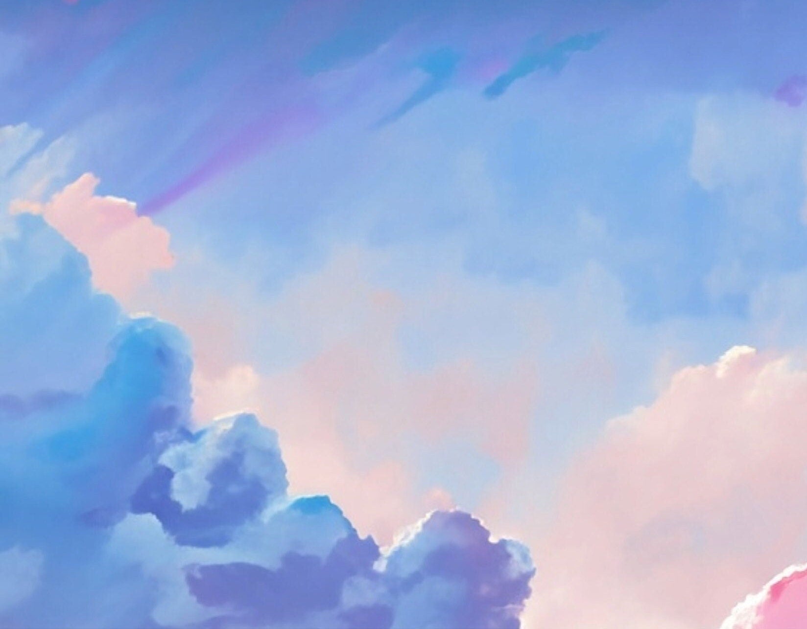 Large Decoupage Paper for Furniture - Rice Paper for Decoupage - Pastel Color Clouds - Decoupage Paper - Blue Sky
