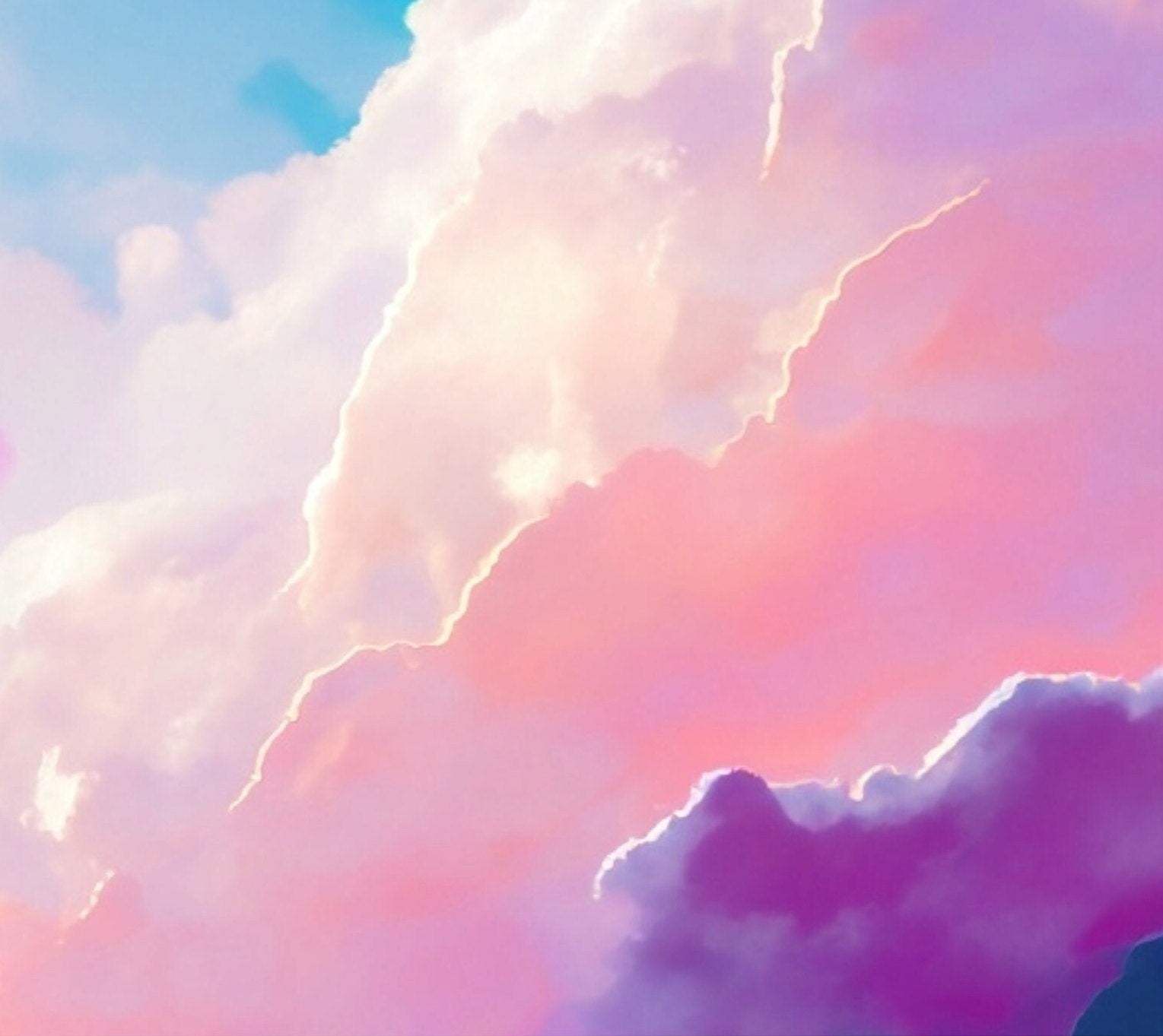 Large Decoupage Paper for Furniture - Rice Paper for Decoupage - Pastel Color Clouds - Decoupage Paper - Blue Sky