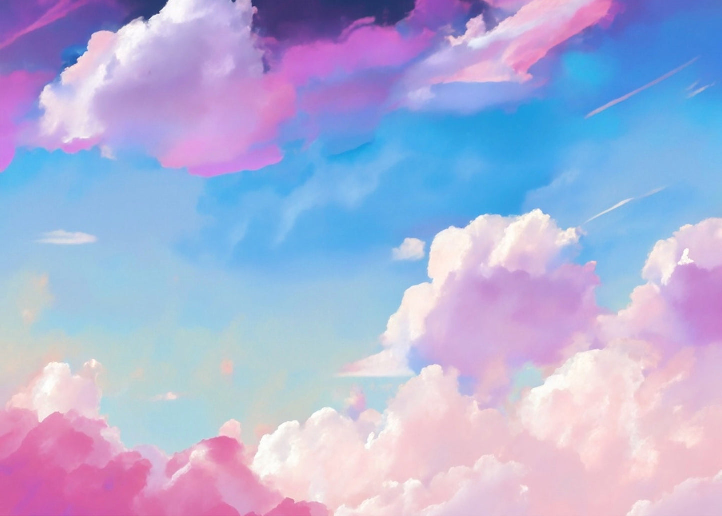 Large Decoupage Paper for Furniture - Rice Paper for Decoupage - Pastel Color Clouds - Decoupage Paper - Blue Sky