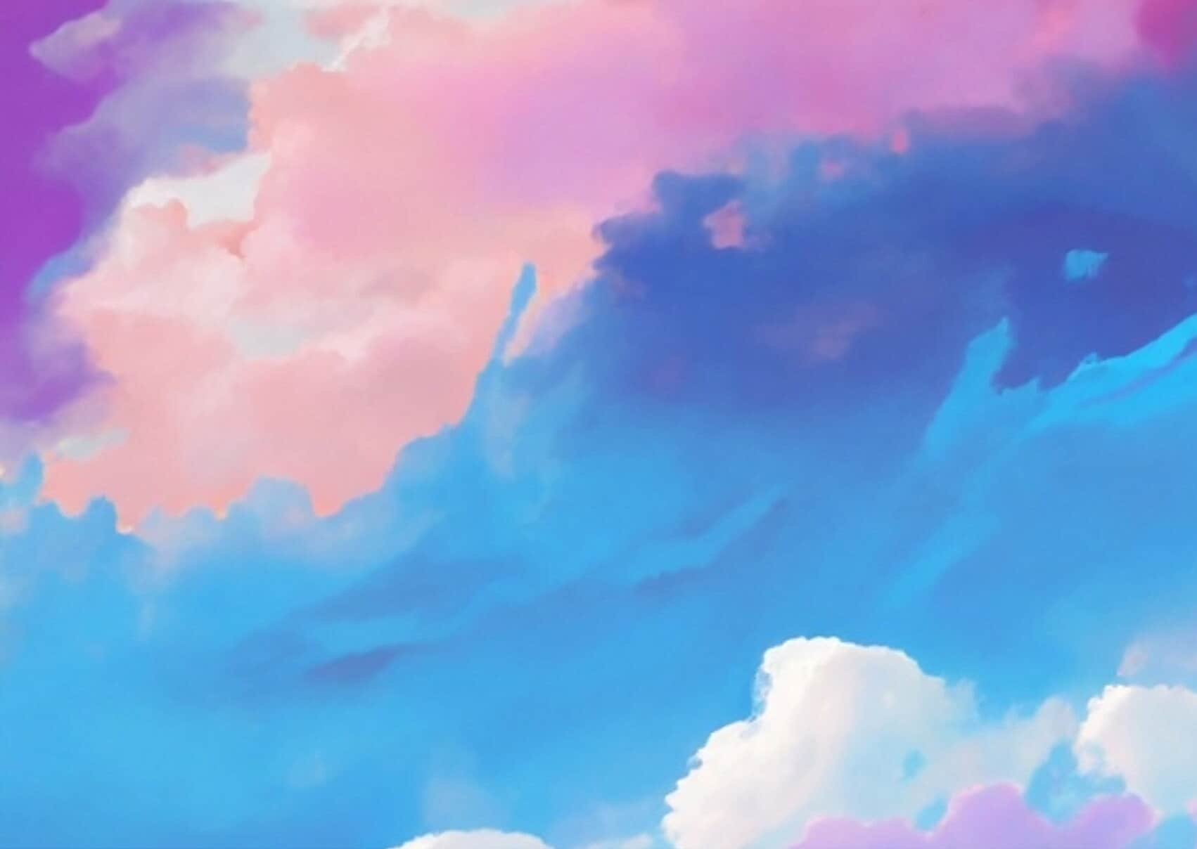 Large Decoupage Paper for Furniture - Rice Paper for Decoupage - Pastel Color Clouds - Decoupage Paper - Blue Sky