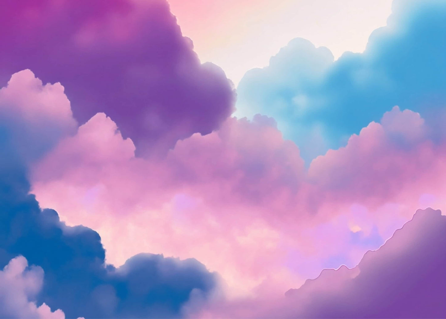 Large Decoupage Paper for Furniture - Rice Paper for Decoupage - Pastel Color Clouds - Decoupage Paper - Blue Sky