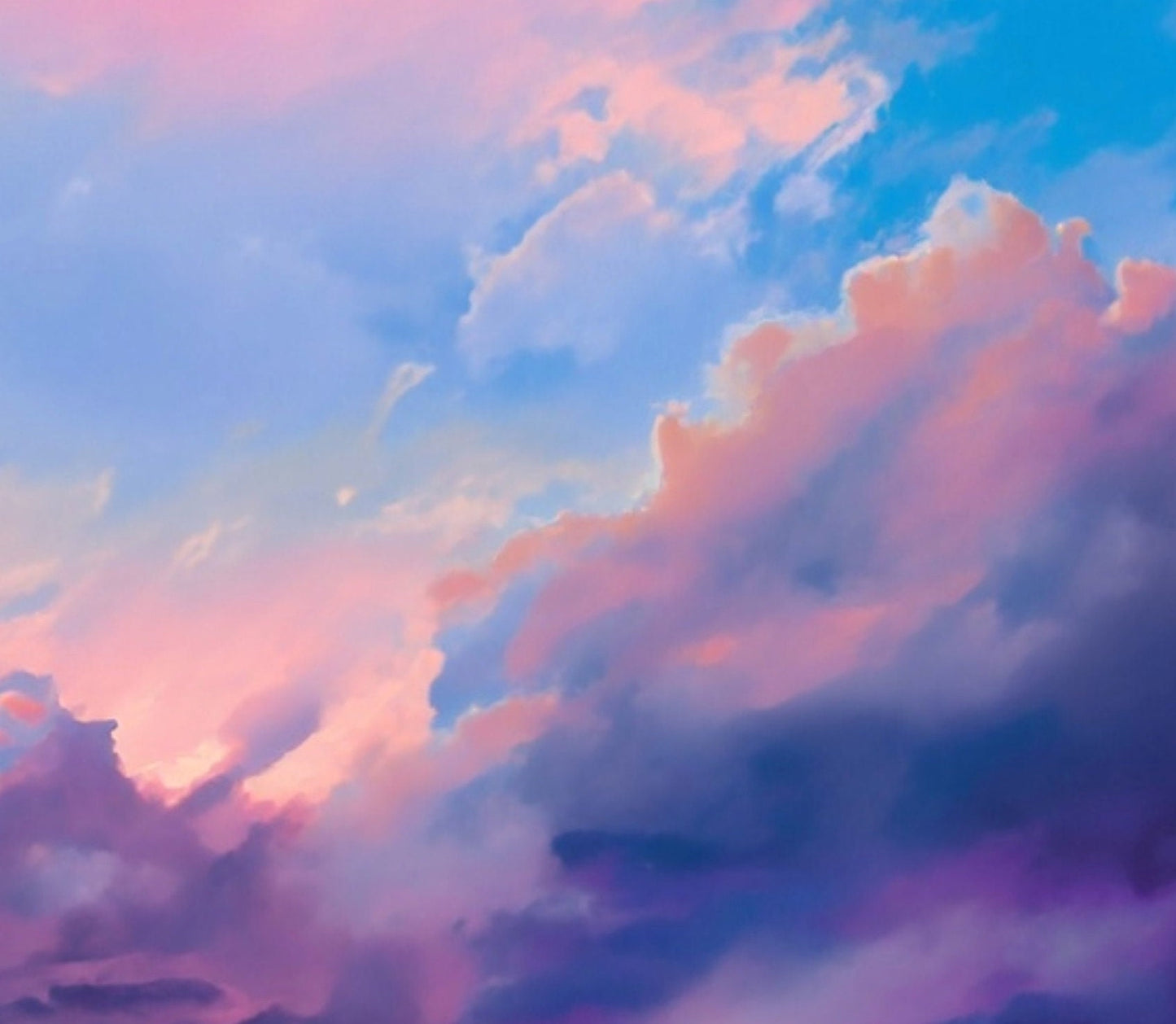 Large Decoupage Paper for Furniture - Rice Paper for Decoupage - Pastel Color Clouds - Decoupage Paper - Blue Sky