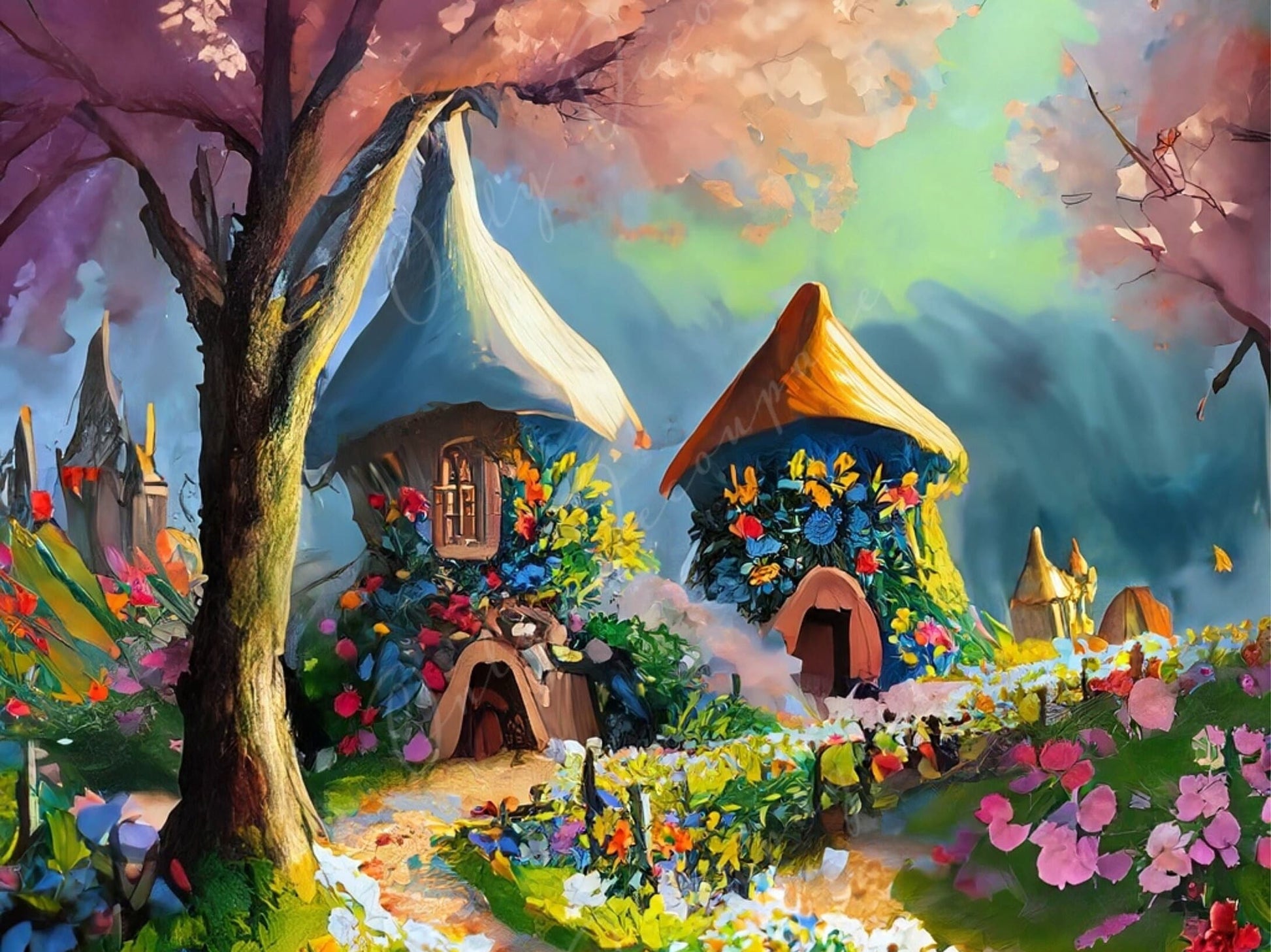 Decoupage Paper - Village - Rice Paper Decoupage - Farmhouse - Decoupage Paper for Furniture - Forrest