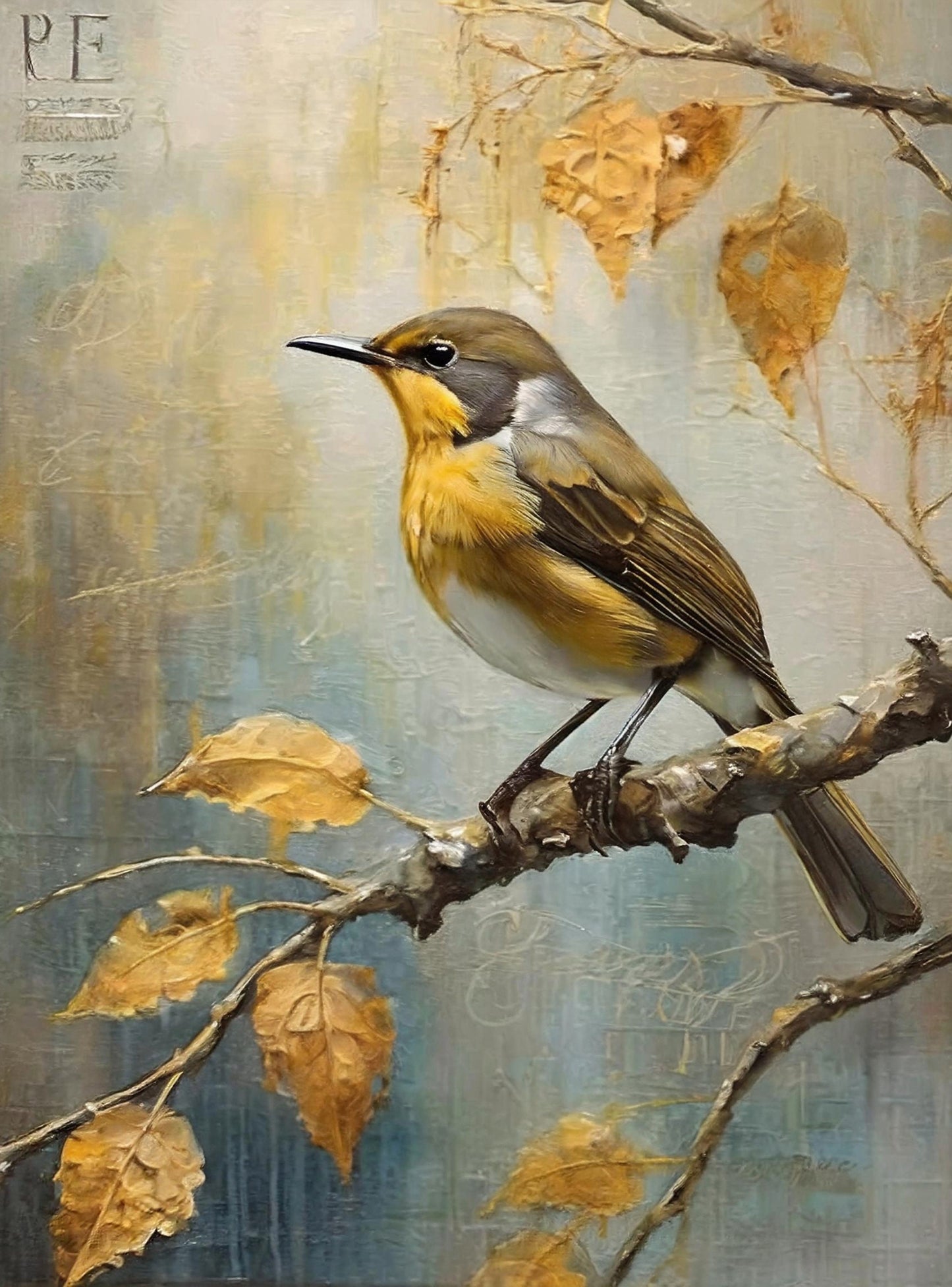 Large Decoupage Paper for Furniture - Rice Paper for Decoupage - Autumn - Decoupage Paper - Bird Decoupage