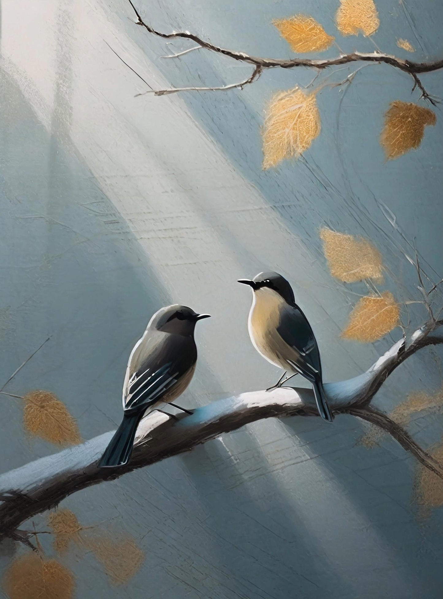 Large Decoupage Paper for Furniture - Rice Paper - Oilpaint Autumn - Decoupage Paper - Bird Decoupage
