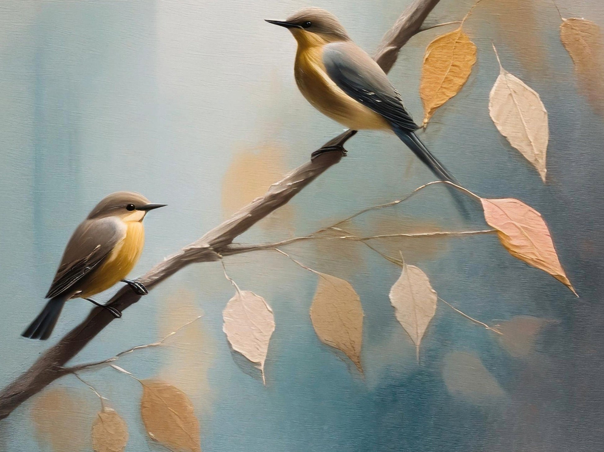 Large Decoupage Paper for Furniture - Rice Paper - Golden Autumn - Decoupage Paper - Bird Decoupage