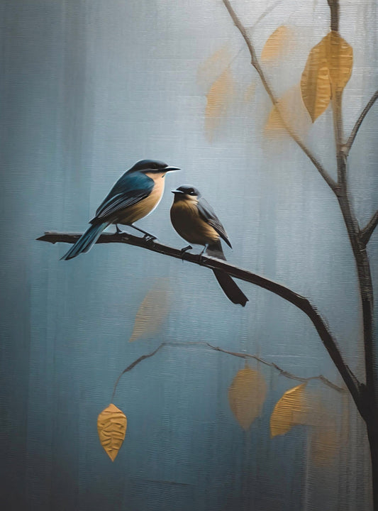 Large Decoupage Paper for Furniture - Rice Paper - Autumn - Decoupage Paper - Bird Decoupage - Shaded Colour