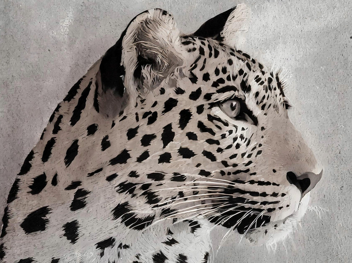Tiger - Large Decoupage Paper for Furniture - Rice Paper - Decoupage Paper - Monochrome