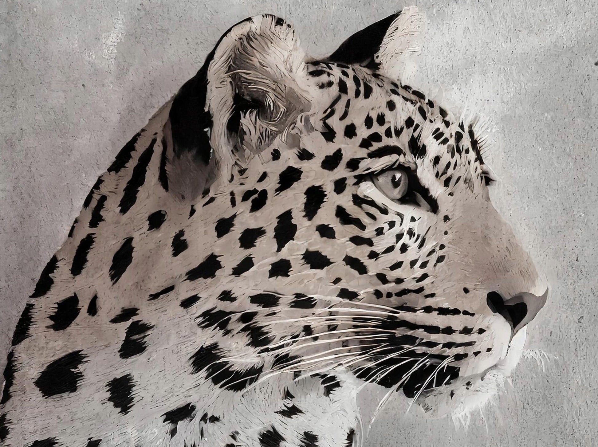Tiger - Large Decoupage Paper for Furniture - Rice Paper - Decoupage Paper - Monochrome